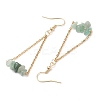 304 Stainless Steel with Natural Mixed Stone Dangle Earrings EJEW-JE06010-6