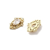 Teardrop Brass Pave Clear Cubic Zirconia Cabochons KK-A275-16G-2