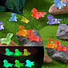 60Pcs 6 Colors Luminous Resin Lizard Figurines DJEW-SP0001-12-5