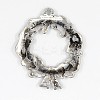Christmas Wreath Alloy Pendants LS-TIBEP-GC130-AS-RS-2