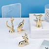 FINGERINSPIRE 4Pcs 4 Styles Porcelain Dolphin Home Display Decorations DJEW-FG0001-13-7