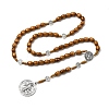 Wood Rosary Bead Necklaces FS-WG6BD27-04-1