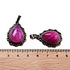 Natural Banded Agate Teardrop Pendants G-K363-01R-25-3