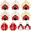 30Pcs 5 Style Alloy Enamel Pendants FIND-SC0003-07-1