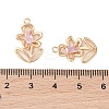 Brass Glass Pendants KK-N254-50B-G-3
