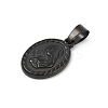 Ion Plating(IP) 201 Stainless Steel Pendants STAS-O111-05B-2