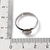 Non-Tarnish 304 Stainless Steel Pad Ring Settings STAS-K278-11B-P-5