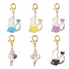 6Pcs Alloy Enamel Pendant Decoration HJEW-JM01014-1