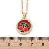 Brass Micro Pave Cubic Zirconia Pendant Neckalces for Women NJEW-C076-01B-G-5