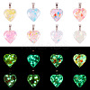 15Pcs Luminous Resin Sequins Pendants RESI-TA0004-20C-1