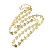 Brass Flower Link Chain Necklaces NJEW-M108-25G-2