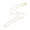 Brass Column Link and Cable Chains Necklace for Women NJEW-P265-31G-2