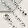 Brass Heart Link Bracelets for Women BJEW-G735-07P-3