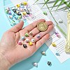 45Pcs 9 Colors Baking Paint Zinc Alloy Beads FIND-CJ0003-85-4