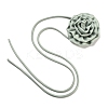 Fabric Rose Tie Choker Necklaces for Women LS-NJEW-Z022-01K-2