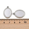 304 Stainless Steel Pendant Cabochon Settings STAS-L303-35P-3