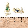 Brass Micro Pave Cubic Zirconia Pendants KK-K417-09G-3