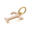 Ion Plating(IP) 304 Stainless Steel Enamel Alphabet Charms STAS-F308-02G-T-2