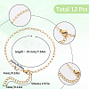 12Pcs 304 Stainless Steel Paperclip Chain Bracelets Set for Women BJEW-SC0001-21-2