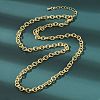 Brass Textured Cable Chain Necklaces NJEW-A042-12G-02-3