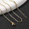 PVD Vacuum Plating 304 Stainless Steel Cable Chain Necklace STAS-T040-PJ205-40-3