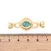 Brass Micro Pave Clear Cubic Zirconia Fold Over Clasps KK-P291-24G-3