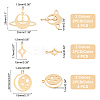 12Pcs 3 Style 201 Stainless Steel Pendants STAS-DC0003-07-2