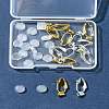 12Pcs 2 Color Brass Clip-on Earring Converters Findings KK-FS0001-31-7