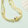 304 Stainless Steel Chain Bracelets BJEW-C084-08G-3