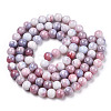 Ombre Effect Dyed Crackle Glass Round Beads Strands GLAA-T031-10mm-01M-2
