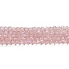 Transparent Electroplate Glass Beads Strands GLAA-F029-3mm-D26-1
