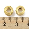 Brass Cubic Zirconia Spacer Beads KKB-L215-010G-2