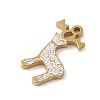 Christmas Theme Ion Plating(IP) 304 Stainless Steel Enamel Pendants STAS-Z083-09G-02-2