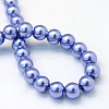Baking Painted Pearlized Glass Pearl Round Bead Strands X-HY-Q003-4mm-09-4