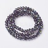 Electroplate Transparent Glass Beads Strands EGLA-A034-T4mm-S07-2