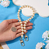 Round Plastic Imitation Pearl Beads Bag Extender Chains HJEW-TAC0082-6