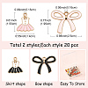 40Pcs 10 Styles Alloy Enamel Pendants ENAM-YW0005-63-2