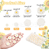 100Pcs 4 Styles Flatback Hair & Costume Accessories Ornaments Resin Flower Daisy Cabochons CRES-NB0001-37B-2