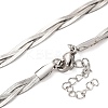 304 Stainless Steel Snake Chains Necklaces NJEW-M075-02B-P-3