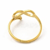 Ion Plating(IP) 304 Stainless Steel Hollow Out Infinity Finger Ring for Women RJEW-B027-14G-3