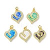 Brass Micro Pave Cubic Zirconia Pendants KK-A197-25G-1