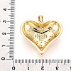 Brass Micro Pave Clear Cubic Zirconia Pendants KK-N268-97B-G-3