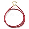 Polyester Cord Braided Necklace Makings MAK-L043-03G-12-1