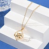 Brass Clear Cubic Zirconia Pendant Necklaces for Women LS-NJEW-B121-01G-03-2