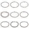Unisex 304 Stainless Steel Chain Bracelets BJEW-TA0001-05P-1