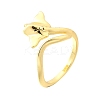 Brass Cuff Rings for Women RJEW-F184-08A-G-2
