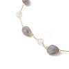 Handmade Natural Labradorite Beaded Chains Earring & Necklaces Sets SJEW-JS01342-03-5