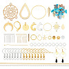 DIY Moon and Star Earring Making Kit DIY-AR0002-58-1