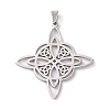 Non-Tarnish 304 Stainless Steel Hollow Pendants STAS-P313-02P-1