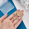 Anti-Tarnish 3Pcs 3 Styles Rhodium Plated 925 Sterling Silver Pendant Cabochon Settings with Prongs Mounting STER-PH0001-38-3